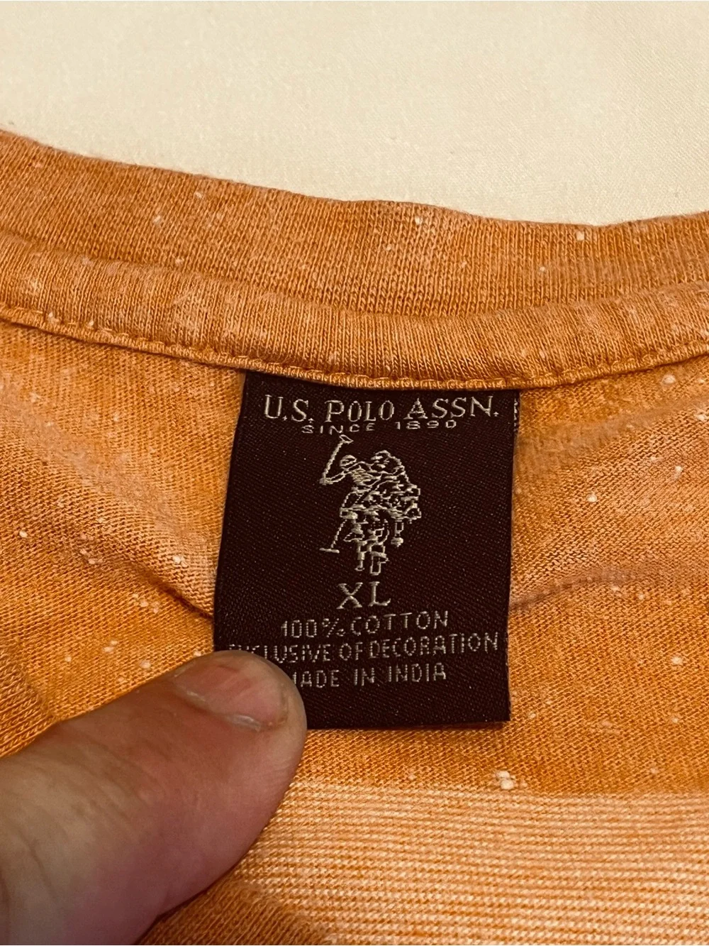 U.S. Polo Assn. Men’s XL Striped V-Neck T-Shirt – 100% Cotton
